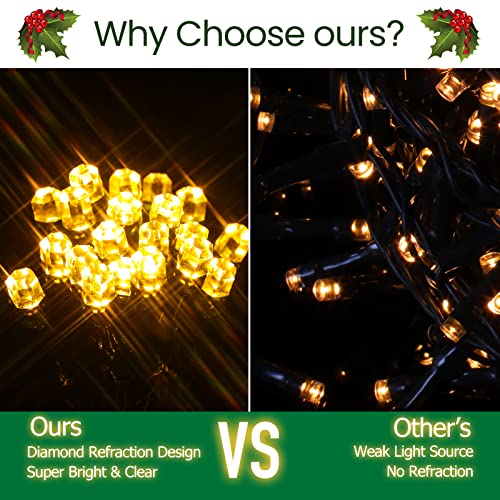 6.6FT x 10 Lines 400 Diamond LED Beads, Lights for 5ft - 9ft Xmas Tree Decorations - quntis-service