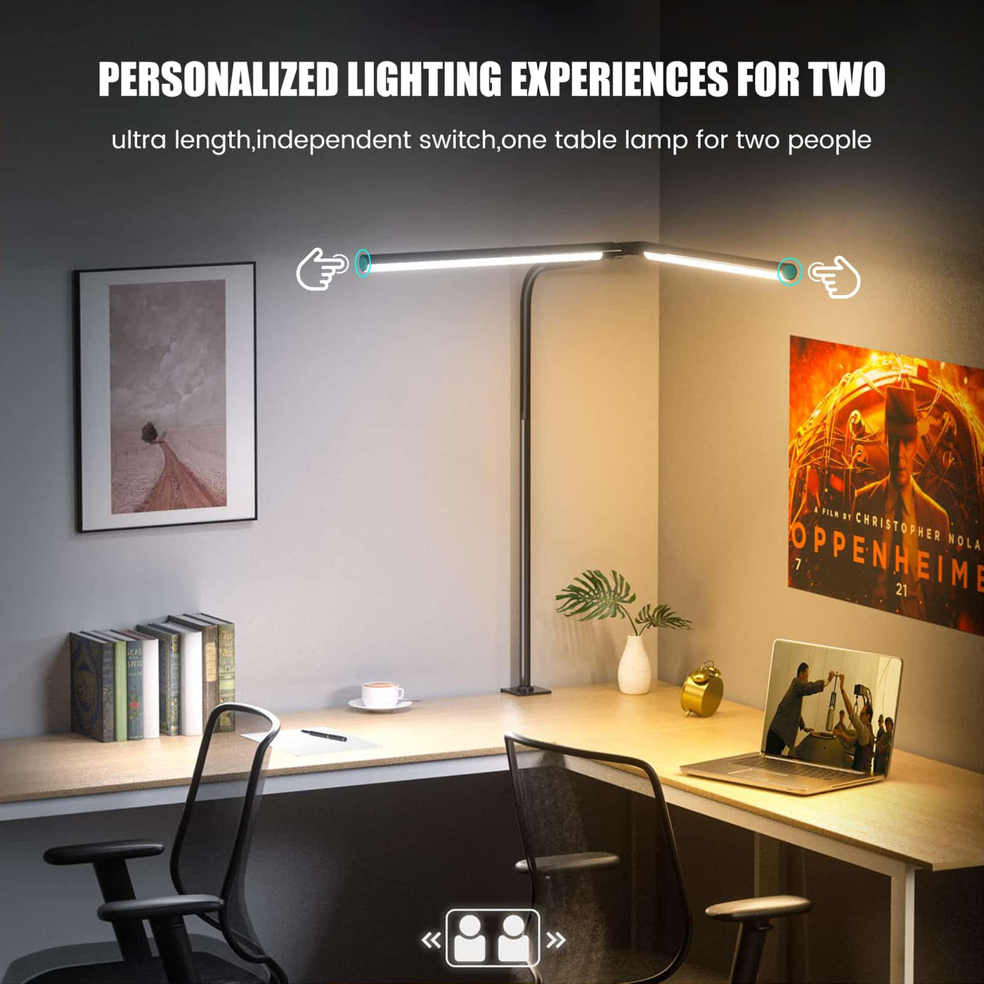 Quntis Clip on Desk Lamp LED ScreenLinear Focus Series Eyecaring