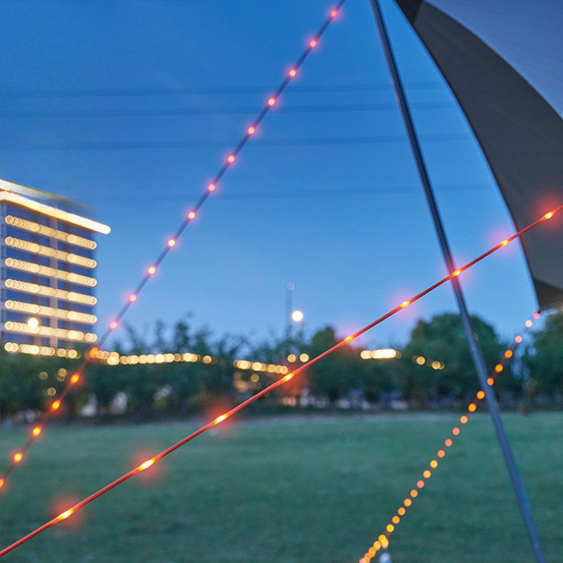 8Models New Canopy Tent Camping Decorative Lights, Waterproof Luminous Guy Rope Lights, Tent Anti-trip Lights, Camping Light Strings.