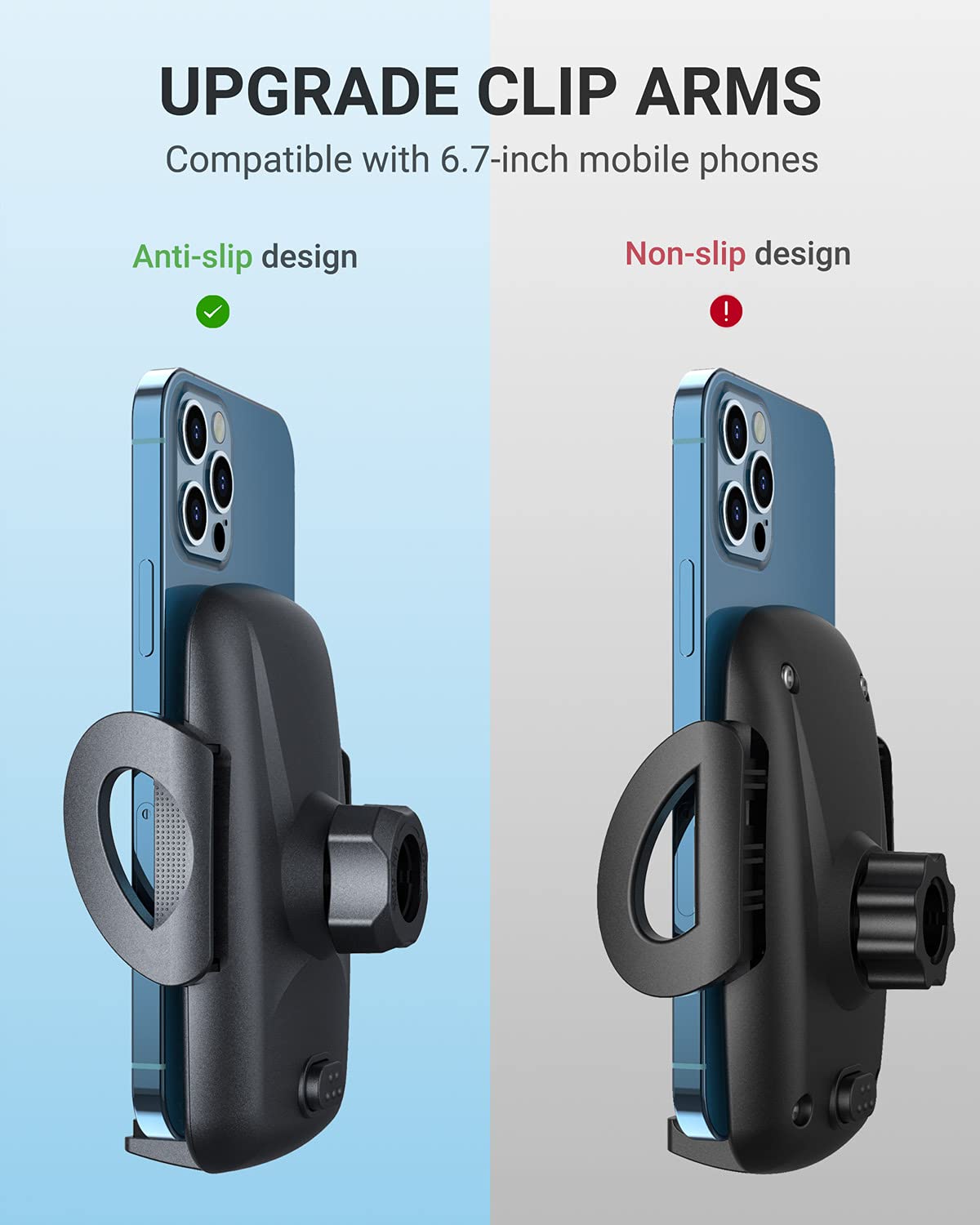 Areker Car Mobile Phone Car Holder Universal Air Vent Car Holder 360 Degree Rotation 2-level Adjustable Car Cradle Mount iPhone X 8 7 7 Plus 6s SE Samsung S8 Plus S7 HTC Huawei and More - Quntis