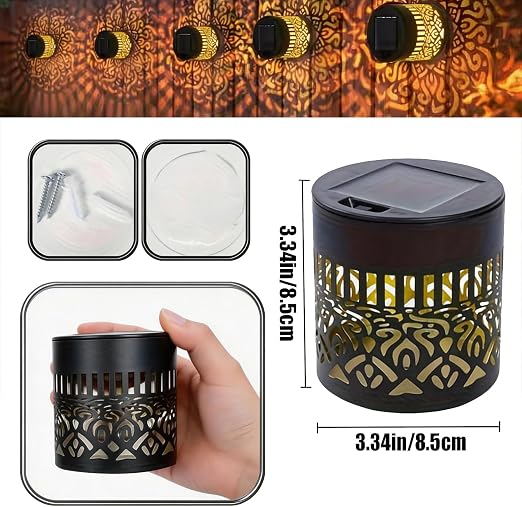 Mandala Solar Fence Lights – IP65 Waterproof Warm White Sunflower Wall Lamp for Outdoor Garden Landscape