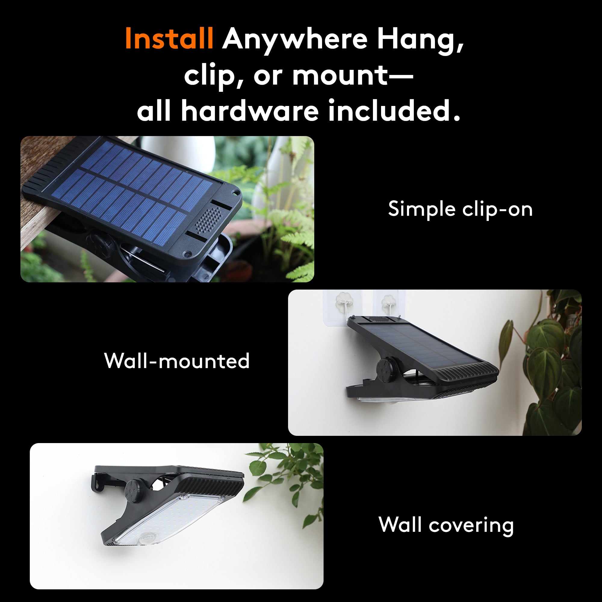 2 Stück Solar-Clips für Zaunbeleuchtung, Outdoor IP44 wasserdichte Solar-Clips, LED Gartenzaun Solarbeleuchtung zum Einclipsen