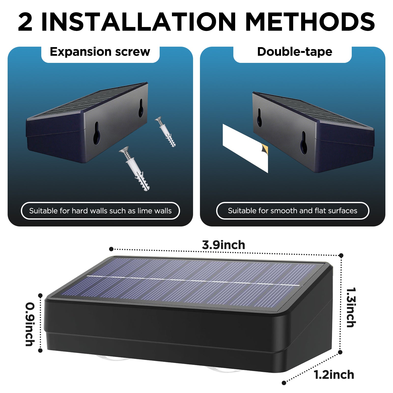Quntis Solar Fence Lights, 12 RGBCW Color Changing Modes with Memory Function, IP44 Waterproof Outdoor Lighting for Garden, Deck, and Patio (2/4/6/8 Pack)