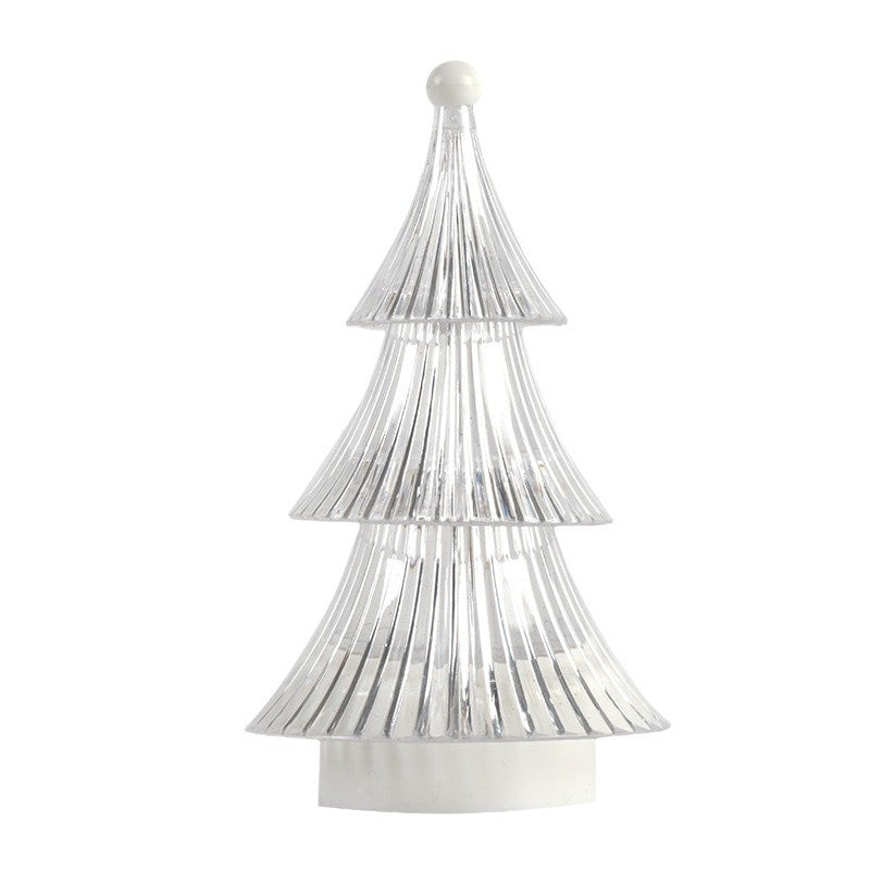 Luce notturna di Natale a 3 livelli ¨C Torre di cristallo a diamante, alimentata a batteria, decorazione per camera da letto e festività