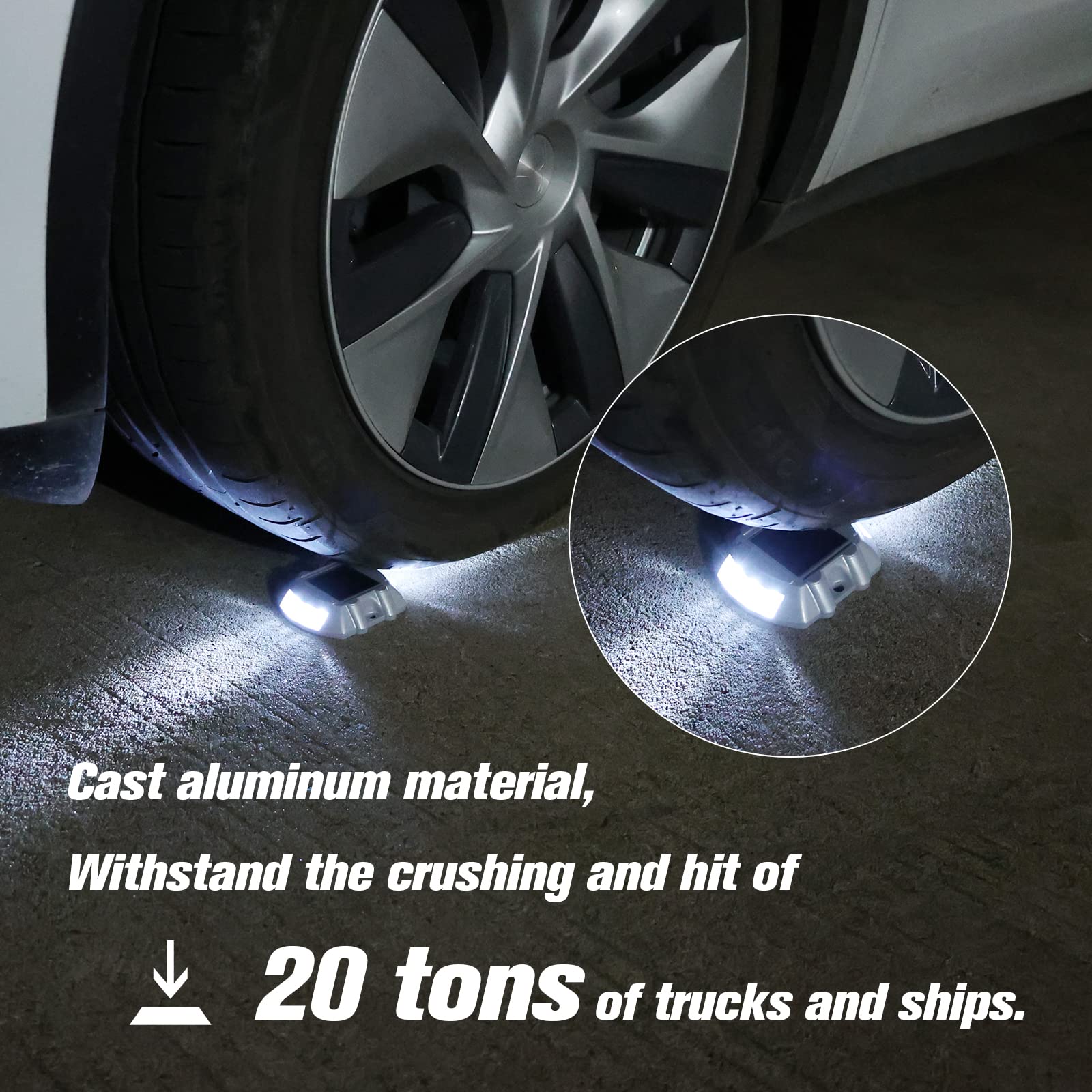 सौर ड्राइववे लाइट्स ब्राइट ब्लू विद स्क्रू सौर डेक लाइट्स आउटडोर डॉक लाइट्स फॉर पाथ वार्निंग गार्डन वॉकवे साइडवॉक स्टेप्स