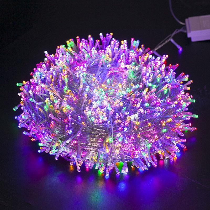 Quntis Guirlande lumineuse étoilée clignotante LED à brancher ¨C 50m (164ft) avec 400 lumières pour décoration de Noël et de fêtes en extérieur