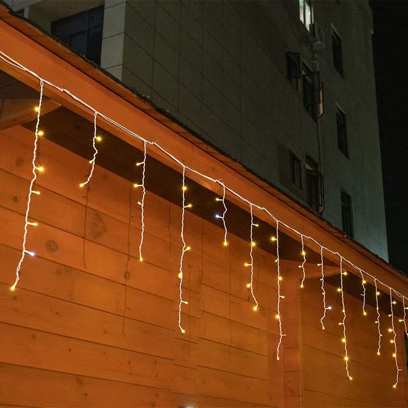 Quntis 164FT Waterproof LED Curtain Lights – 36V Low Voltage Icicle Lights for Holiday & Event Decor