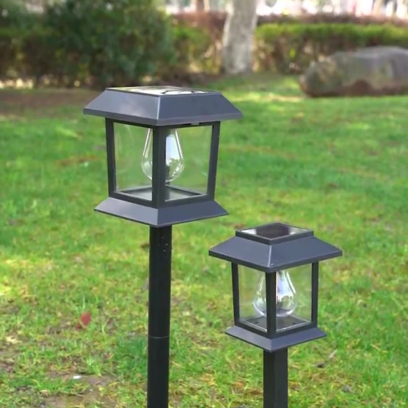 Solar Ground Stake Lights – Waterproof LED Filament Garden Lamps for Outdoor Lawn & Patio Decoration