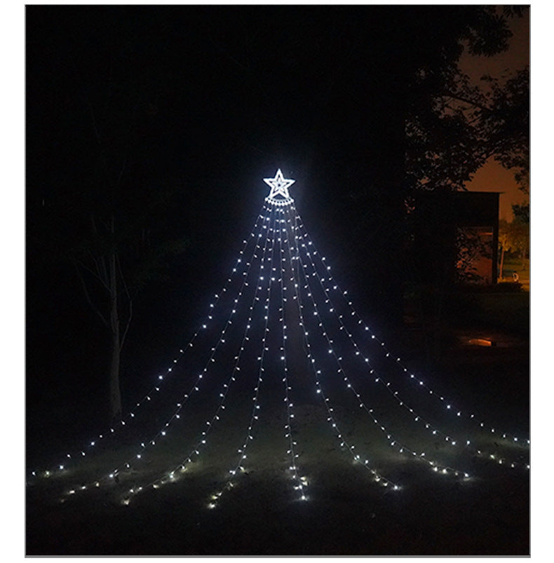 Quntis Lumières LED Pluie d'Étoiles Cascade ¨C Lumières de Fête Comète à 9 Queues IP44 Étanches pour Décoration de Jardin, Pelouse et Arbre