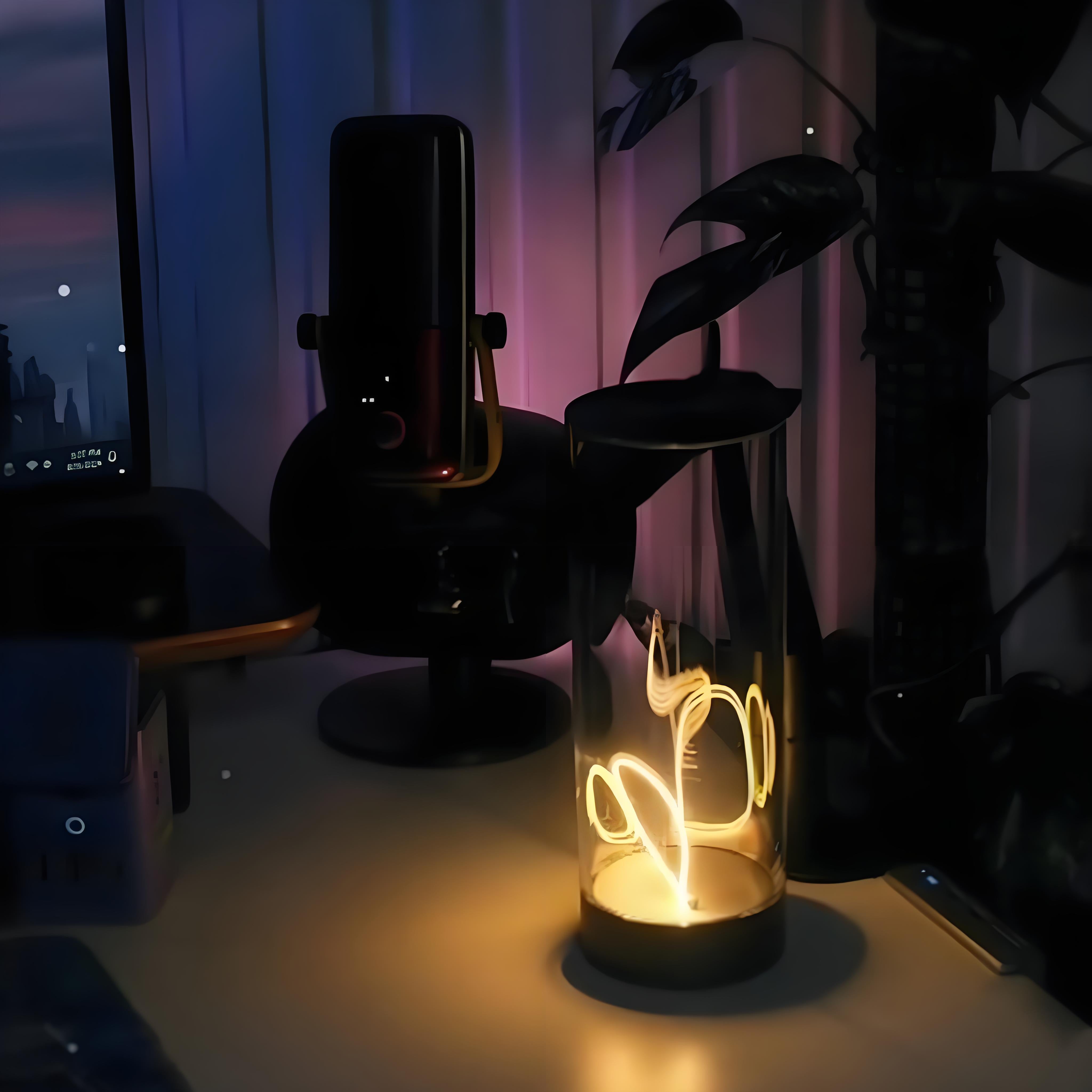 Lampada Magnetica Ricaricabile Moderna da Comodino Dimmabile con 3 Livelli per Gaming, Ufficio Casa, Camera da Letto, Soggiorno