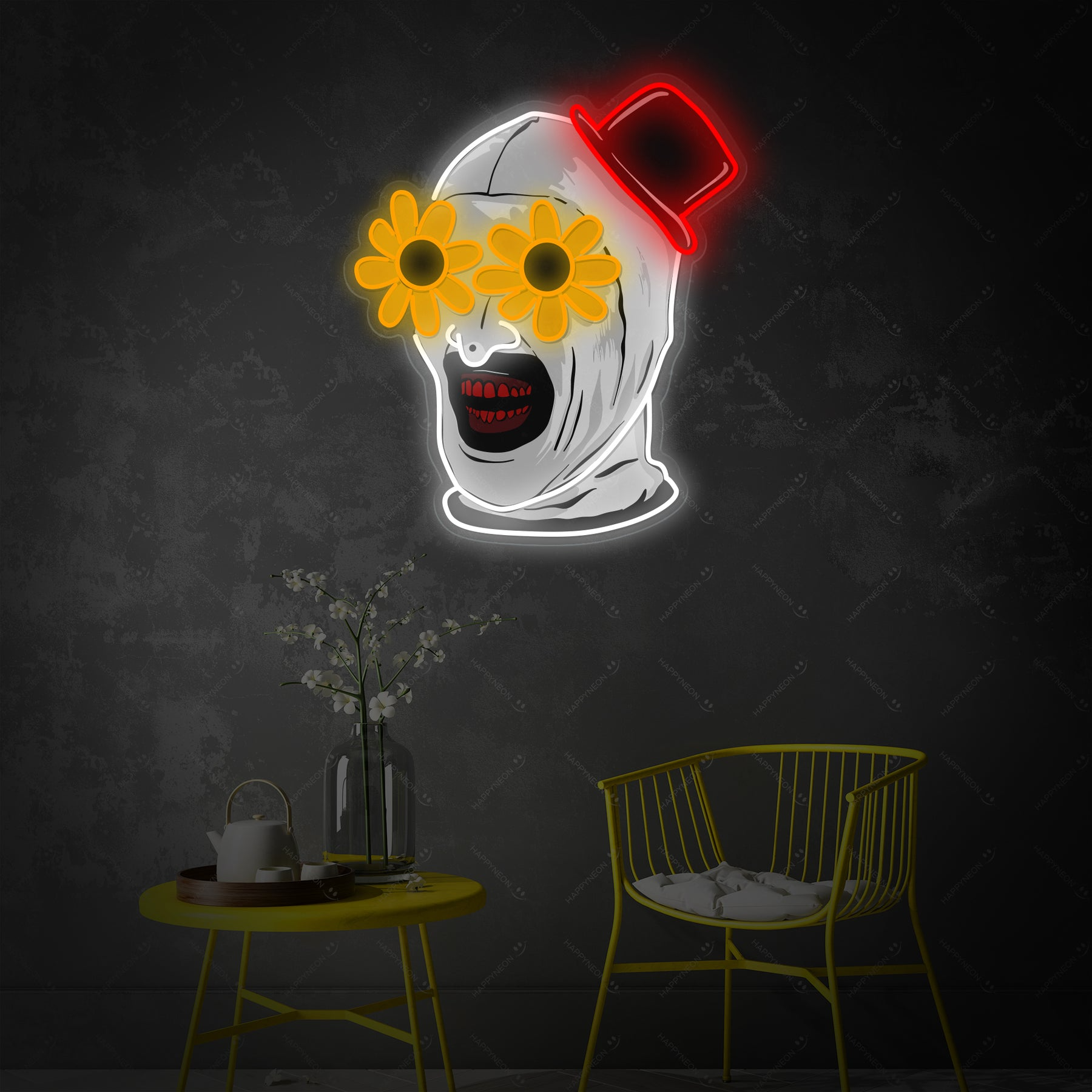 Art the Clown LED Neon Sign – Halloween Movie Horror Wall Light, Creep