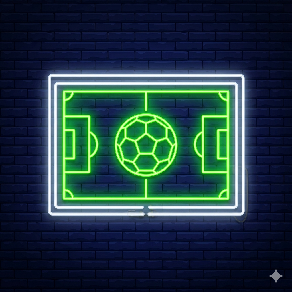 Football Pitch Neon Sign Led Soccer Field Light For 2026 World Cup Fan Cave Plug In Wall Decor