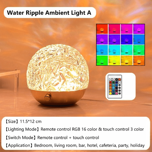 RGB LED Water Wave Desk Lamp,DL005 - Quntis