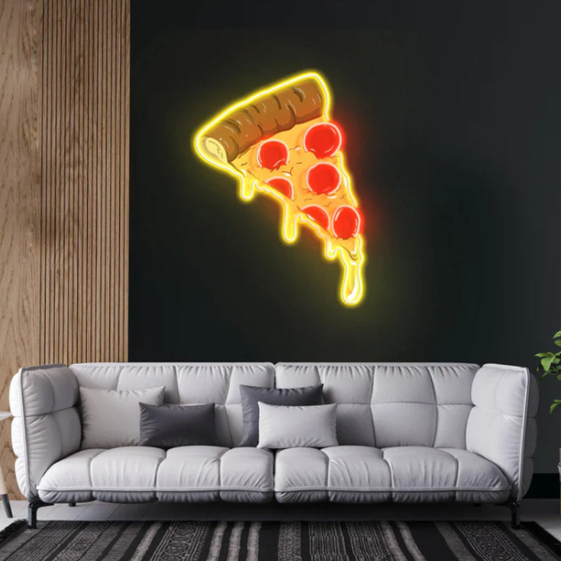 Panneau Néon Pizza, Lumière LED Pizza, Décor de Restaurant Pizza, Panneau Néon de Magasin de Pizza, Décor de Mur de Cuisine
