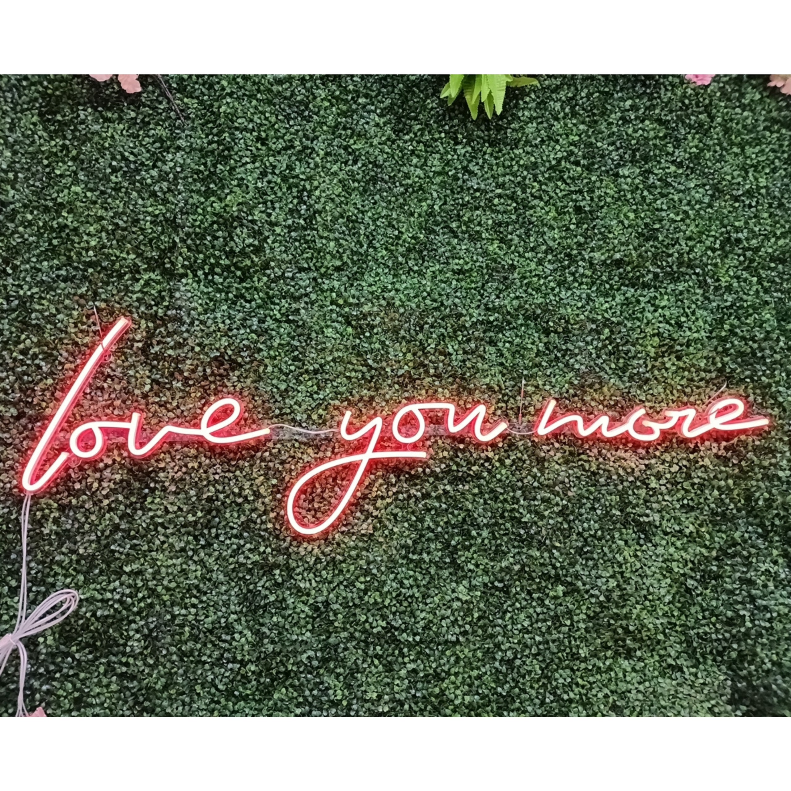 “Love You More” Neon Sign – Romantic LED Neon Light Wall Decor for Bedroom, Wedding, Anniversary Gift, Bar & Home Aesthetic