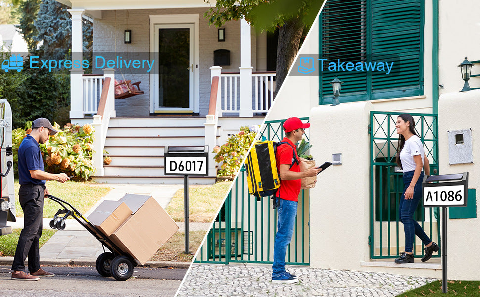 Solar address numbers with light, solar House Numbers, Solar Powered Address Sign Waterproof