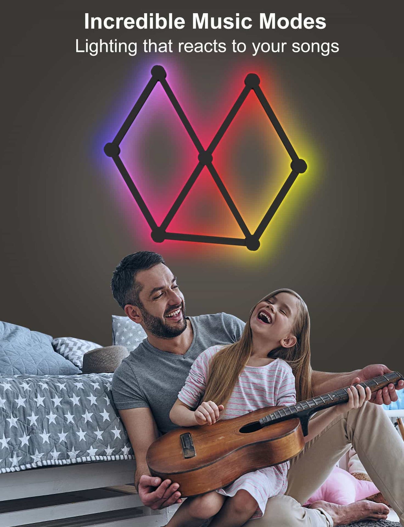 Glide Wall Lights, RGBIC LED Lights, Smart Gaming Lights RGB Light Bar