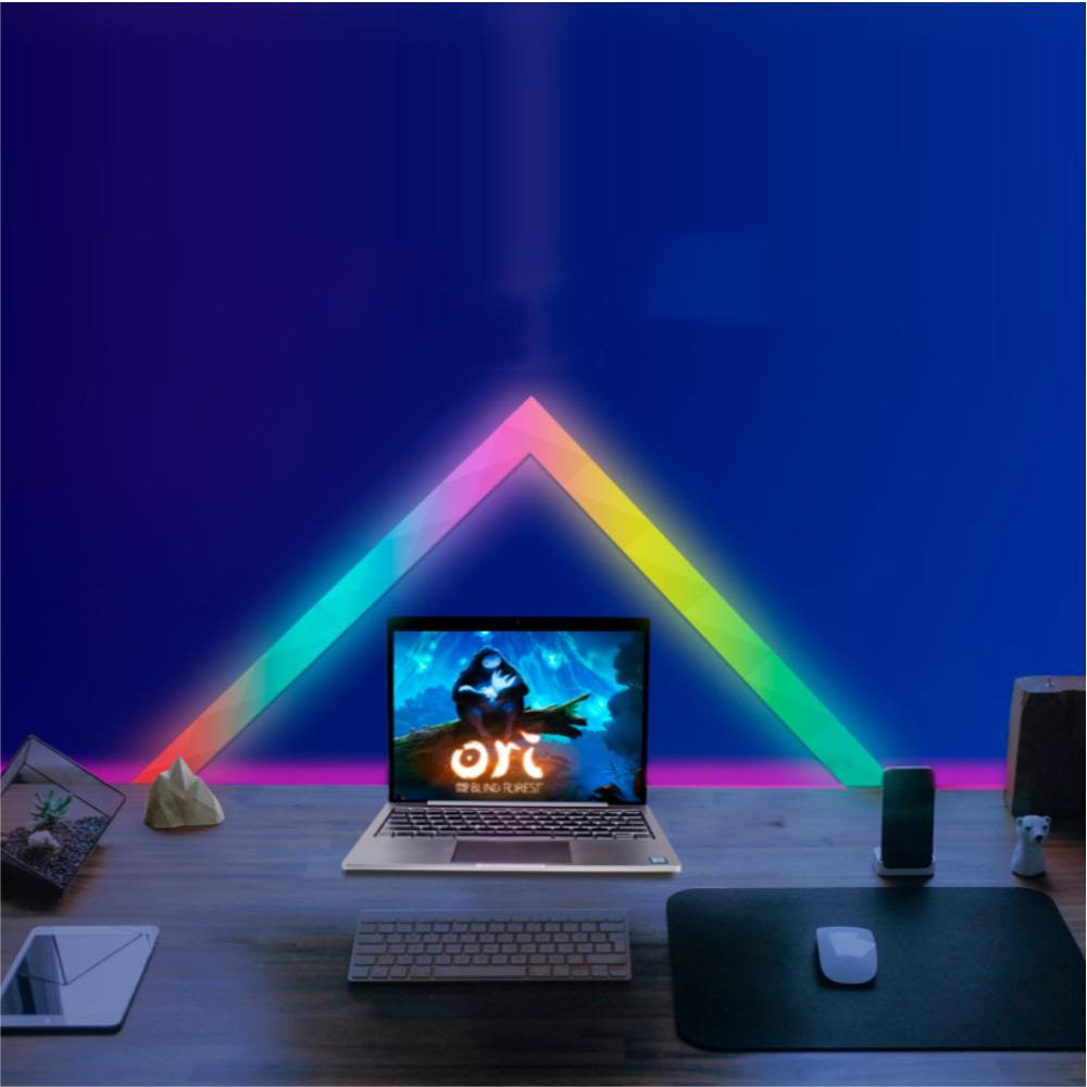 RGB LED Wall Sconce with Remote and APP Control, RGB Glide Wall Light Bar for Gaming TV Bedroom Streaming