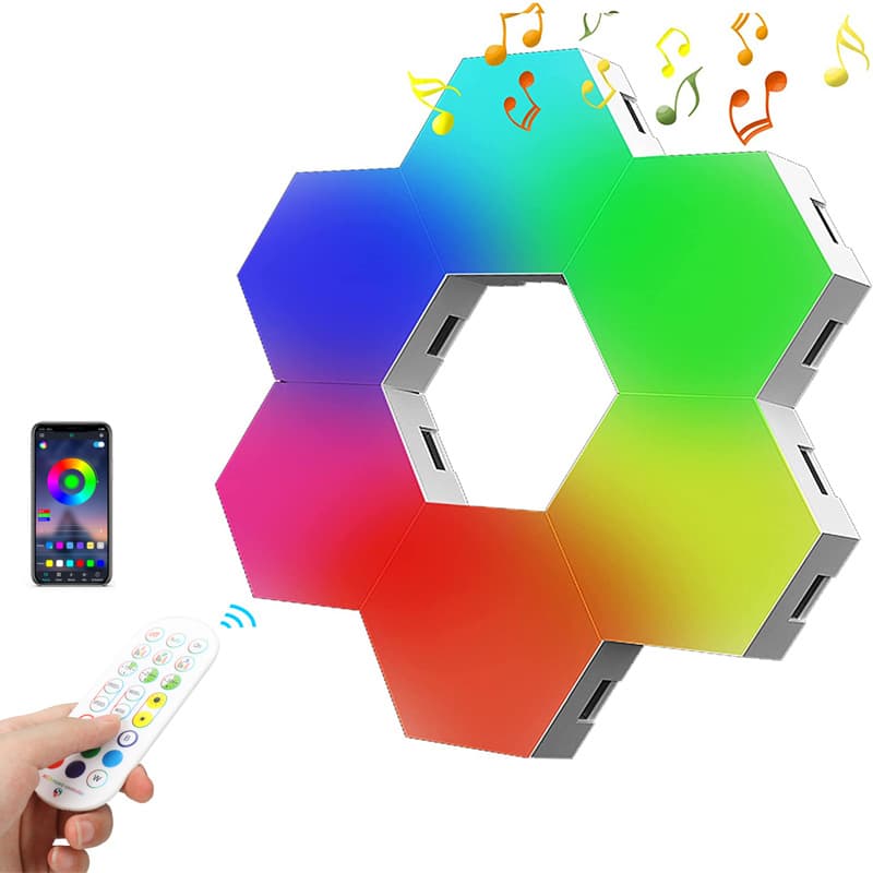 RGB LED Hexagon Wall Lights,W004 - Quntis