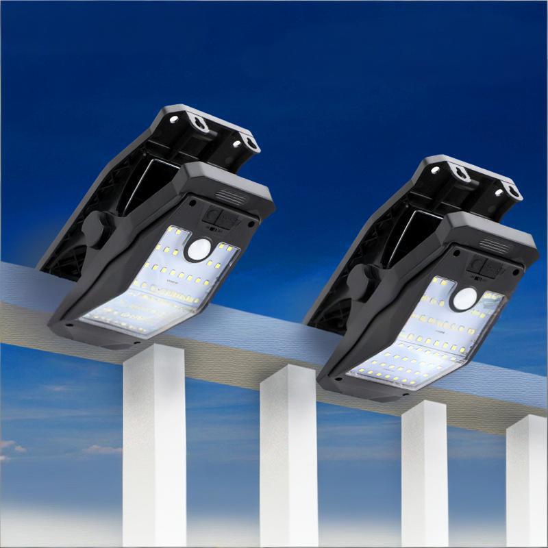 2PCS Solar Clip-On Fence Lights, Outdoor IP44 Waterproof Solar Clip Light, LED Garden Fence Clip-On Solar Powered Lighting