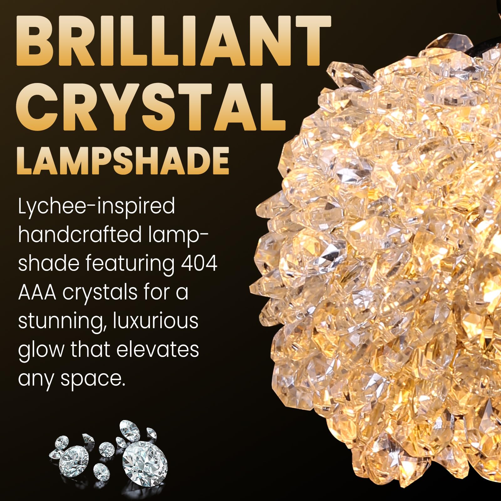 Candle Warmer Lamp for Jar Candles with Adjustable Brightness.Timer Handcrafted Crystal£¦Wooden Base,Candle Lamp Elegant+2Bulbs,Home Decoration Electric Candle lamp