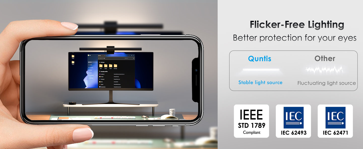 Zerodis Monitor-Lichtleiste – Dimmbar, Mit Timer & Blaulichtfilter – Für Augenschutz Am Schreibtisch