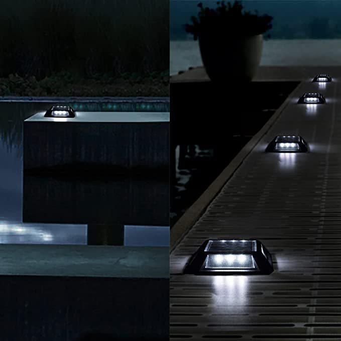 Luci da Deck Solari, Luci Alimentate a Energia Solare per Vialetto, Marciapiede, Patio, Giardino, Cortile, Illuminazione Esterna