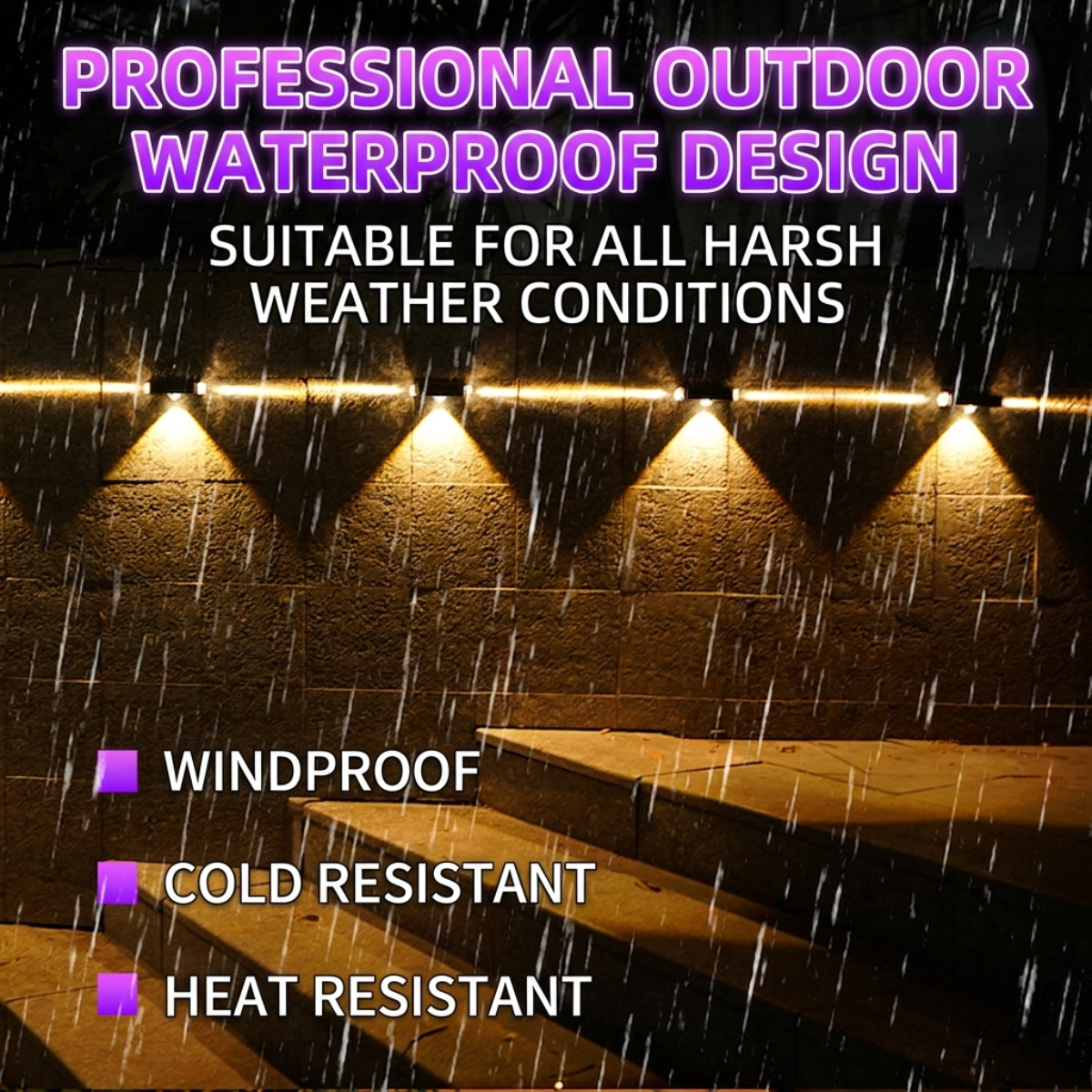 Solar Wall Washer Lights with Remote, RGBCW Color Changing Solar Fence Lights, Waterproof Outdoor Decorative Lighting for Garden