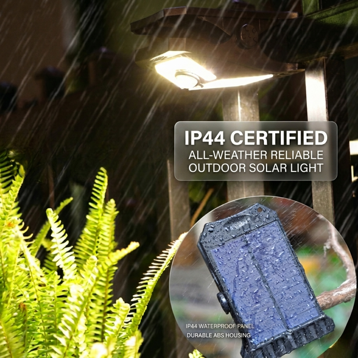 2PCS Solar Clip-On Fence Lights, Outdoor IP44 Waterproof Solar Clip Light, LED Garden Fence Clip-On Solar Powered Lighting