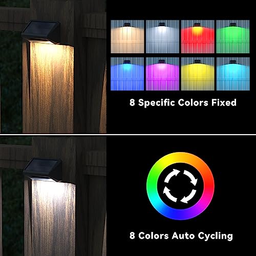 Solar Fence Lights 8 Colors, (6 Pack) - quntis-service