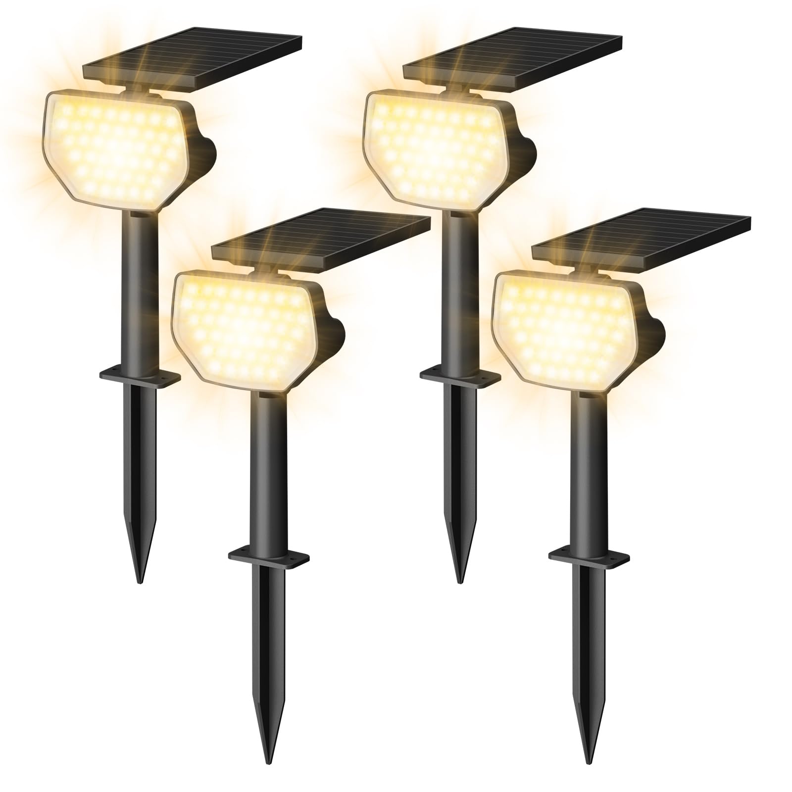 Solar 3000K Warm WhiteSpotlights Outdoor IP65 Waterproof,(4Pack) - quntis-service