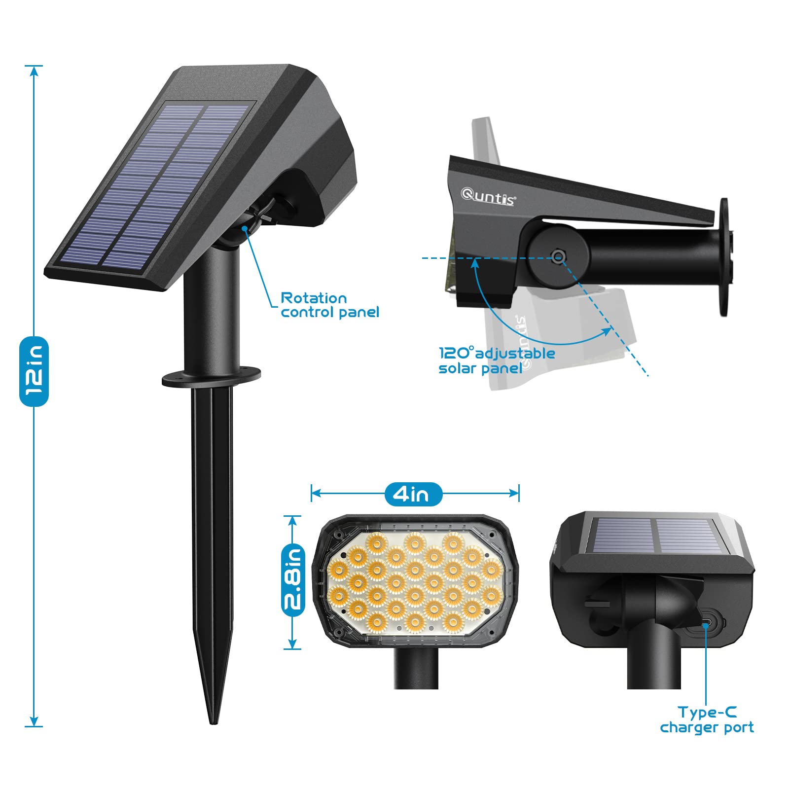 Solar Spot Lights Outdoor 6 Pack - quntis-service